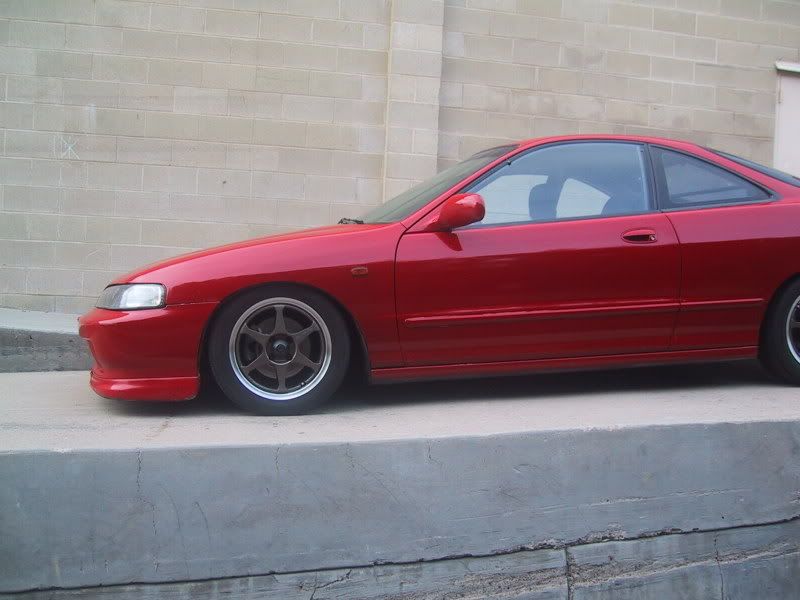 Red honda with gold rims #6