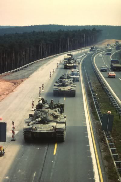M-60 tanks on the Autobahn