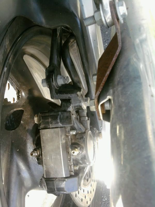 Rear caliper stuck to rotor after changin Sport Bikes