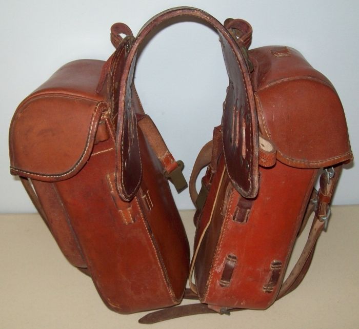 Vintage WWII German Cavalry Saddle Bags w/ the rare Connector/Coupler
