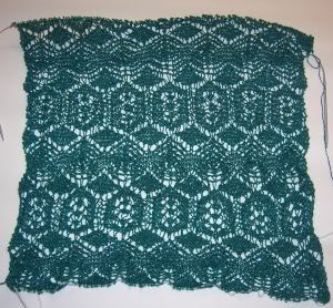 Sampler Stole with Jaggerspun Zephyr Jade