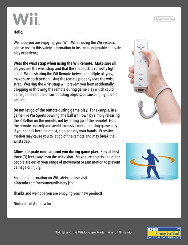 Wii Warning