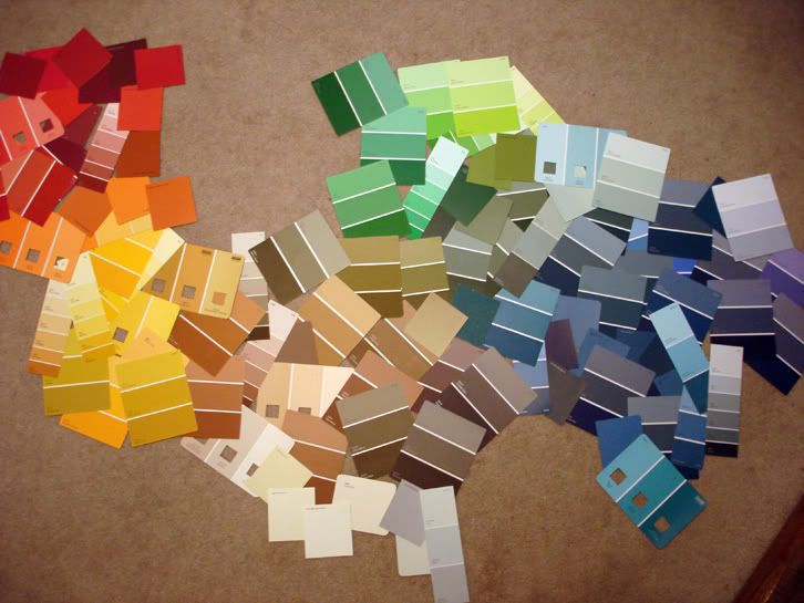 Another picture of my paint samples card collection.
