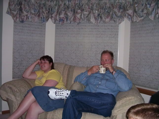 Amanda and Uncle John chillin' on the couch