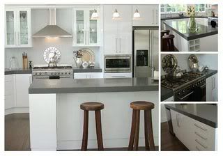 White Kitchen Grey Granite
