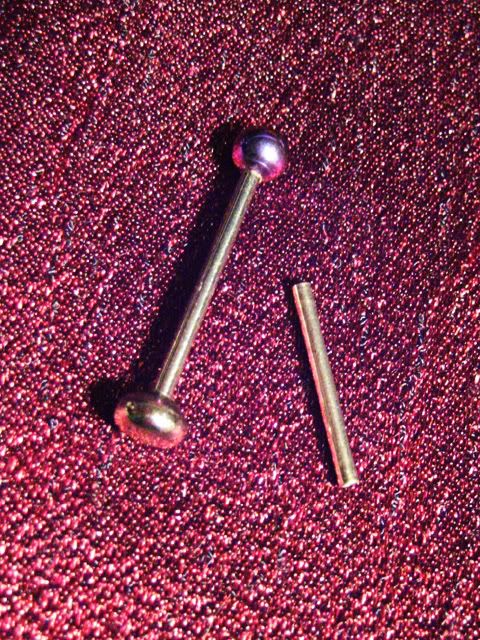 Were used for "Christina" piercings. Externally threaded bars.