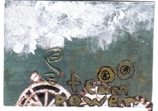 Steampunk ATC swap: steam power (captain obvious)