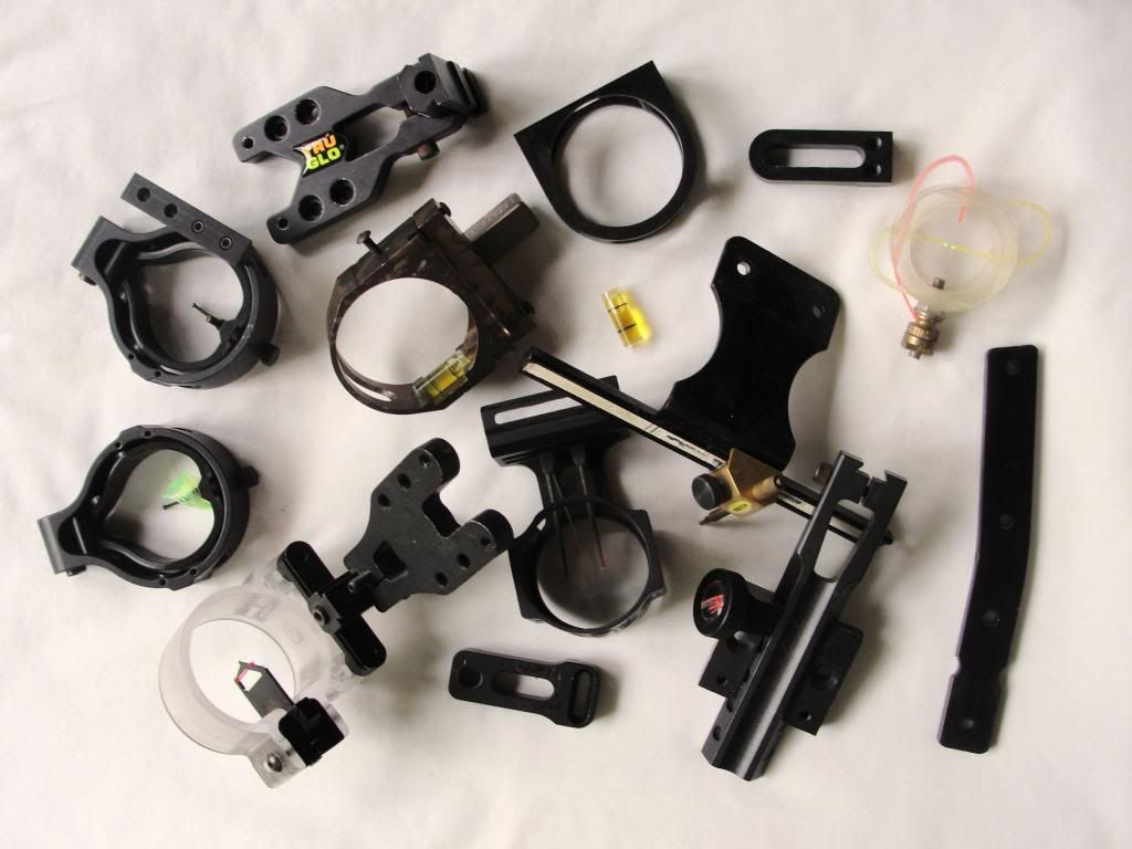 Compound Bow Archery Sight Lot Parts TruGlo Cobra Accra Extreme HHA