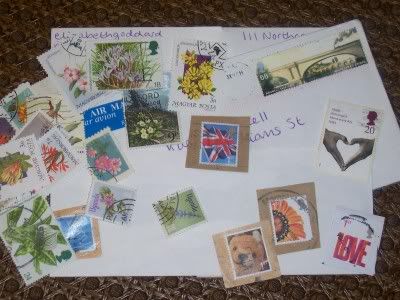 Stamps from Elizabeth G. in Canada!