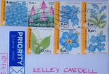 Stamps on Kelley's 1st Postcard