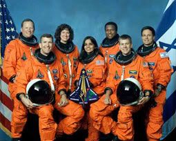The crew of mission STS-107.