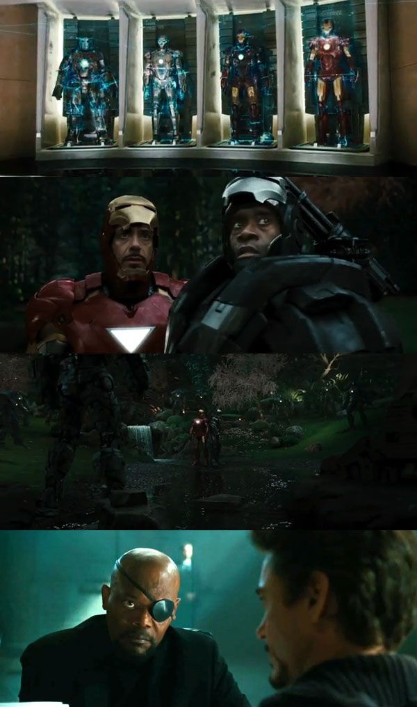 Screenshots from the IRON MAN 2 theatrical trailer.