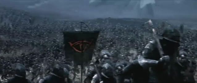 The opening battle of Lord of the Rings