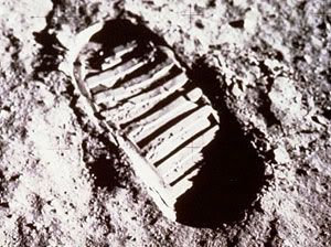 A footprint created by that 'one small step for man...'