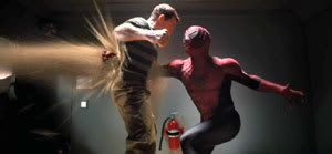 The Sandman takes on Spider-Man in 'Spider-Man 3'.