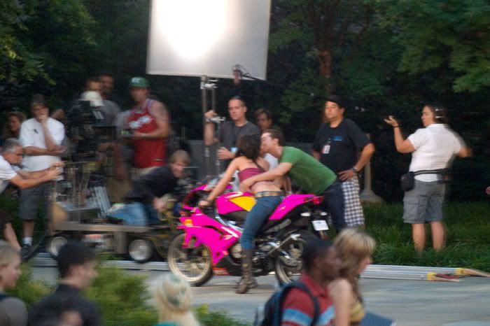 megan fox transformers 2 bike. Shia LaBeouf kisses Megan Fox