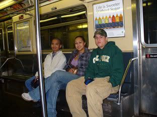 Riding the subway in NY.