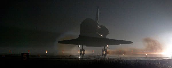 Endeavour touched down at Kennedy Space Center today at 5:39 PM, Pacific Daylight Time.