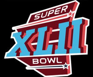 The logo for Super Bowl XLII in Glendale, Arizona.