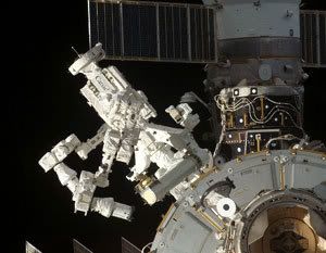 The DEXTRE robot...which was built by the Canadian Space Agency for the ISS project.