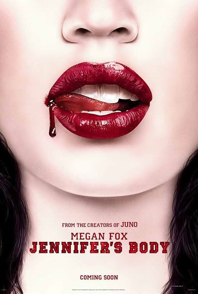 The teaser poster for Megan Fox's upcoming film, JENNIFER'S BODY.