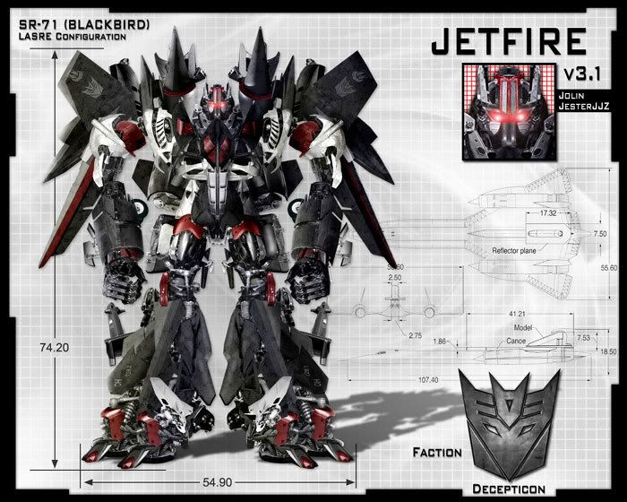 Fan art depicting Jetfire...a Decepticon-turned-Autobot who will be featured in TRANSFORMERS: REVENGE OF THE FALLEN.