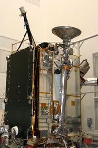 At NASA's Goddard Space Flight Center in Greenbelt, Maryland, the Lunar Reconnaissance Orbiter spacecraft undergoes final assembly on June 12, 2008.