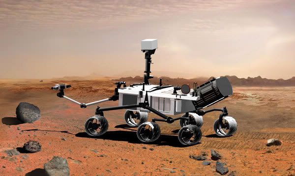 An artist's concept of the MARS SCIENCE LABORATORY.