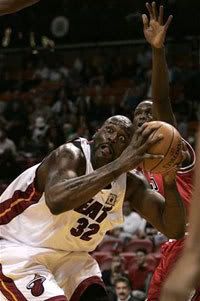 Shaq is leaving the Miami Heat to struggle with the Phoenix Suns.  Hopefully.