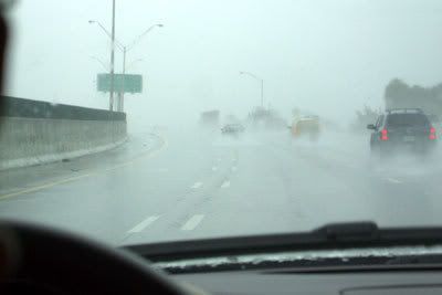 Driving in the middle of Tropical Storm Fay.