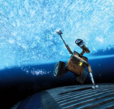 WALL-E hitches a ride through the cosmos.