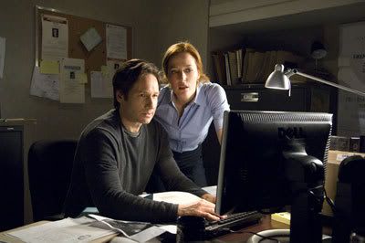 Fox Mulder (David Duchovny) and Dana Scully (Gillian Anderson) search for the truth in THE X-FILES 2.