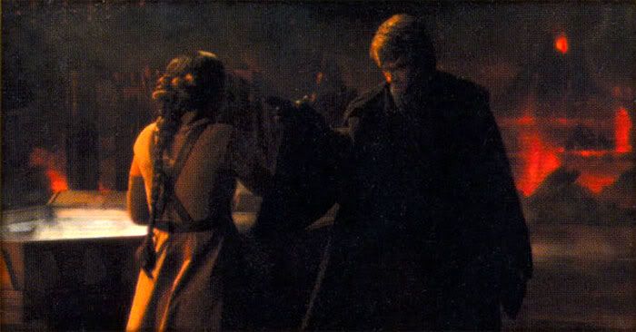 Anakin Force-chokes Padme in REVENGE OF THE SITH.