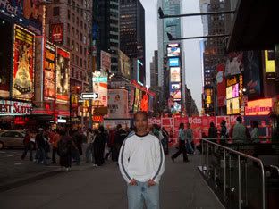 Me posing in front of Times Square.