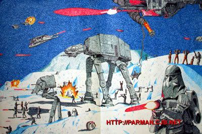 The Battle of Hoth scene from THE EMPIRE STRIKES BACK.