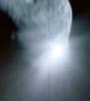 An image by the Deep Impact spacecraft showing the explosion that took place after the 'Impactor' slammed into Comet Tempel 1's nucleus.