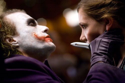 The Clown Prince of Crime...aka The Joker, in THE DARK KNIGHT.