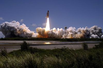 Space Shuttle Discovery lifts off on mission STS-121 on July 4, 2006.