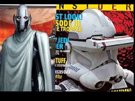 General Grievous and a clone trooper from Episode III