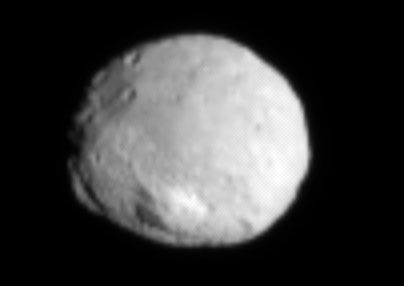An image of asteroid Vesta that was taken by the Dawn spacecraft on July 1, 2011.