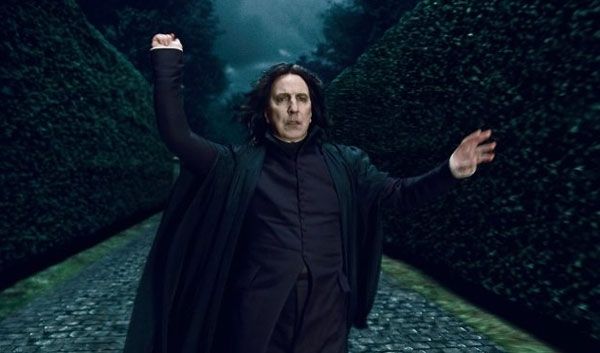 The treacherous Professor Snape...in Part 1 of HARRY POTTER AND THE DEATHLY HALLOWS.