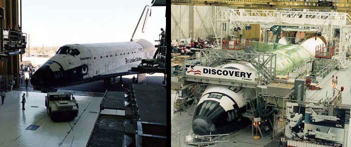 Assembly is completed on Discovery at her Rockwell manufacturing facility in Palmdale, California.