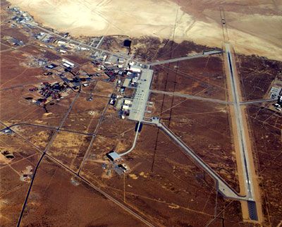 An aerial view of the REAL Edwards Air Force Base in California.