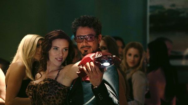 Tony Stark teaches Natalie Rushman how to fire Iron Man's repulsor cannon in IRON MAN 2.