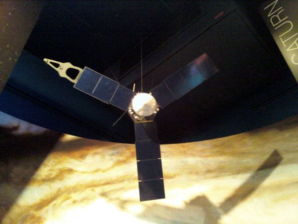 A model of NASA's Juno spacecraft...which will launch to Jupiter this August.
