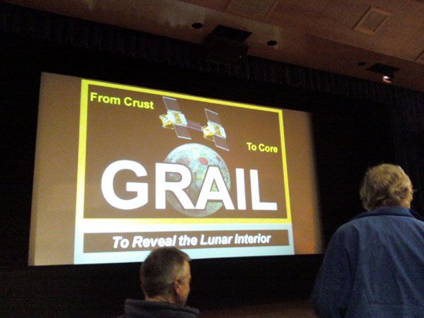 Waiting for the GRAIL lecture to begin.