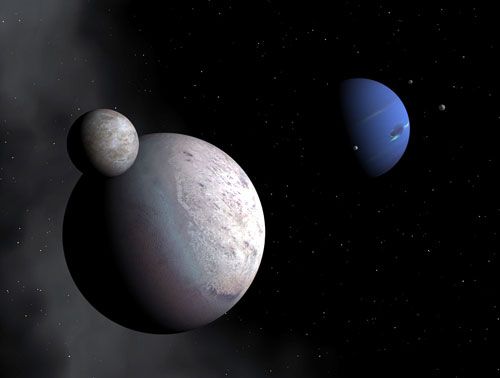 An artist's concept of the Neptunian system.