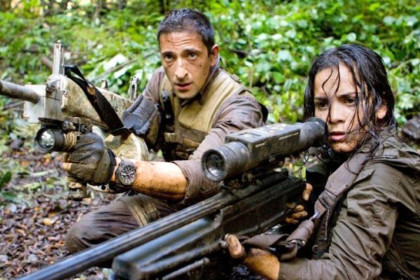 Adrien Brody and Alice Braga fight for their lives on an alien 'game preserve' planet in PREDATORS.