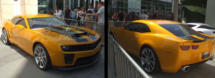 The 2010 Chevy Camaro that represents Bumblebee in TRANSFORMERS 2.