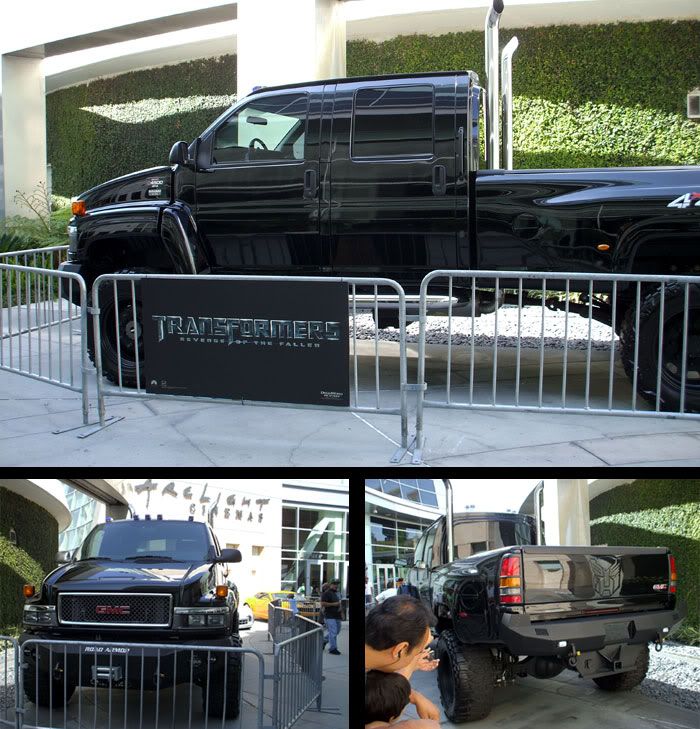 The GMC Topkick truck that represents Ironhide in TRANSFORMERS 2.